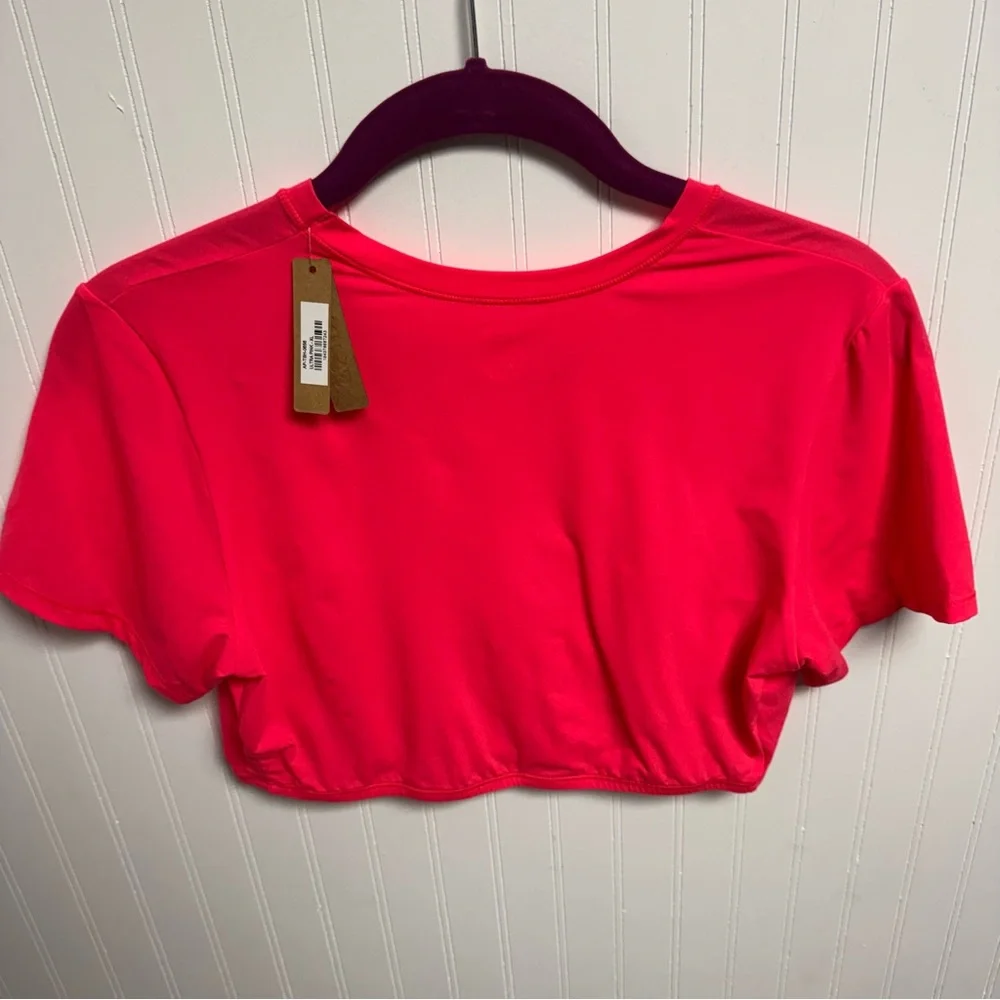 Skims Fits Everybody Super Cropped T-Shirt Ultra Pink XL - Picture 3 of 6
